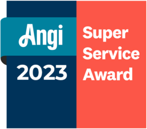 Angi Super Service Award 2023 plaque.