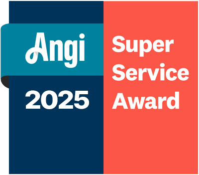 Angi Super Service Award plaque.